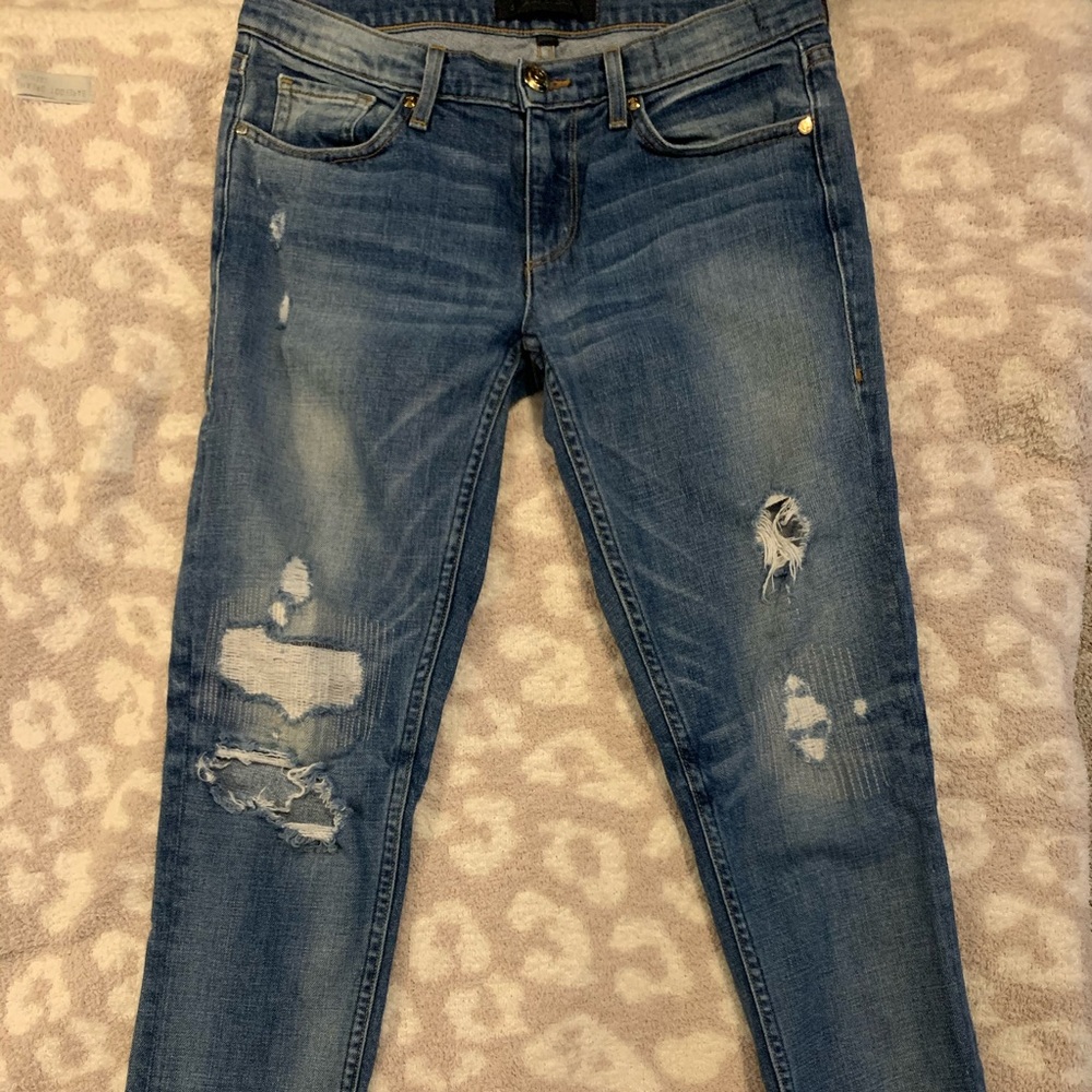 Juicy Couture distressed jean.